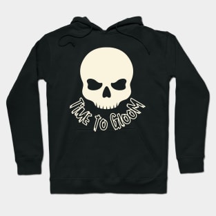 Time to Gloom with Skull Design Hoodie